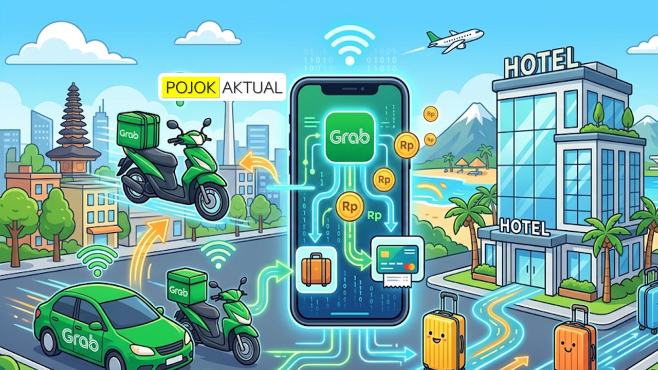 Ilustrasi aplikasi travel dan hotel