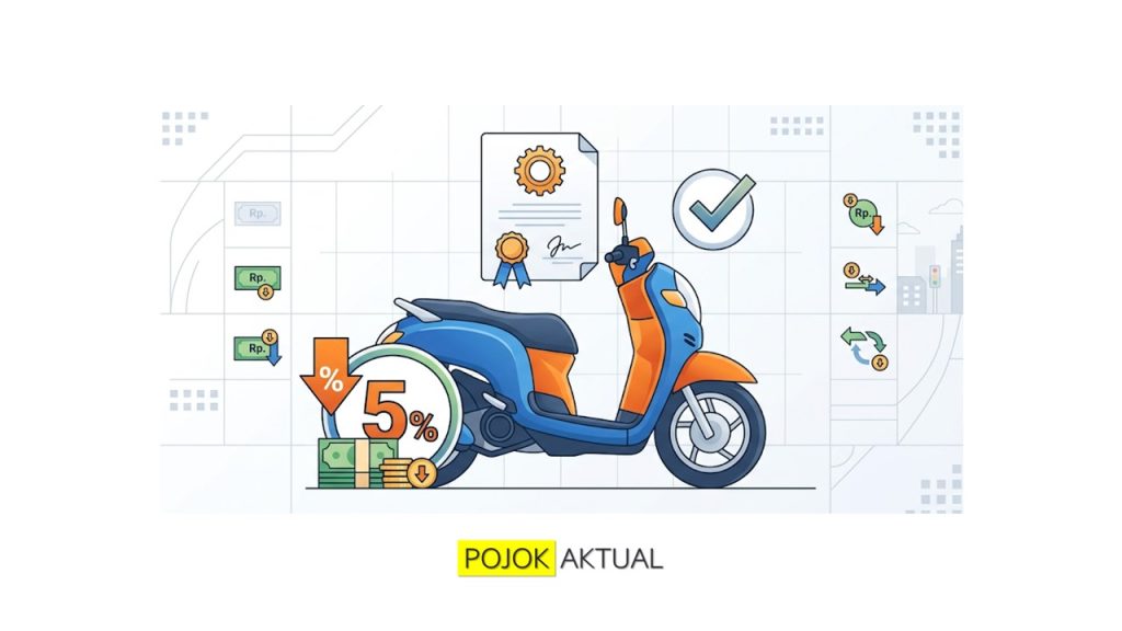 Ilustrasi warga membayar pajak kendaraan dengan diskon