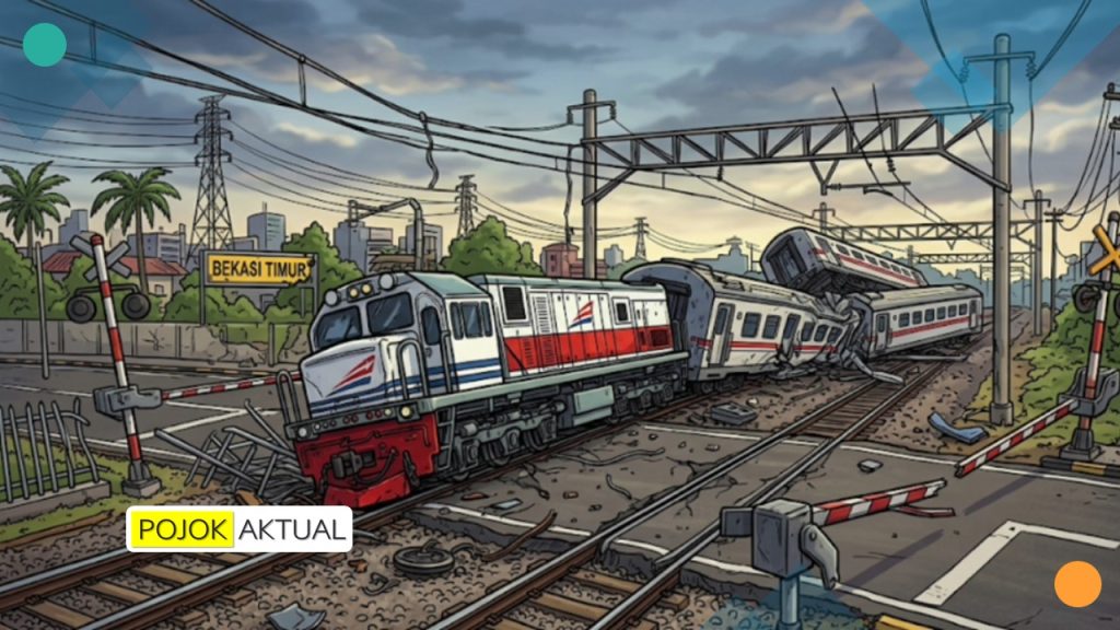 Ilustrasi kecelakaan kereta api di Bekasi Timur
