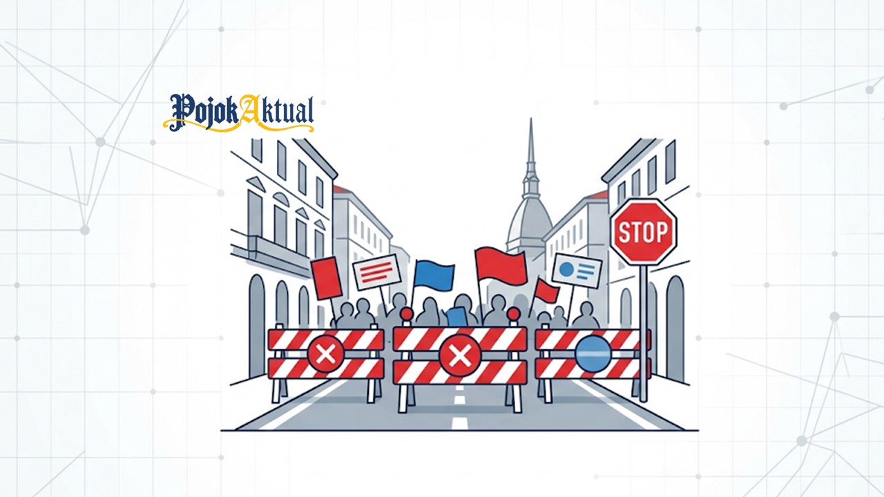 Protes blokade Turin