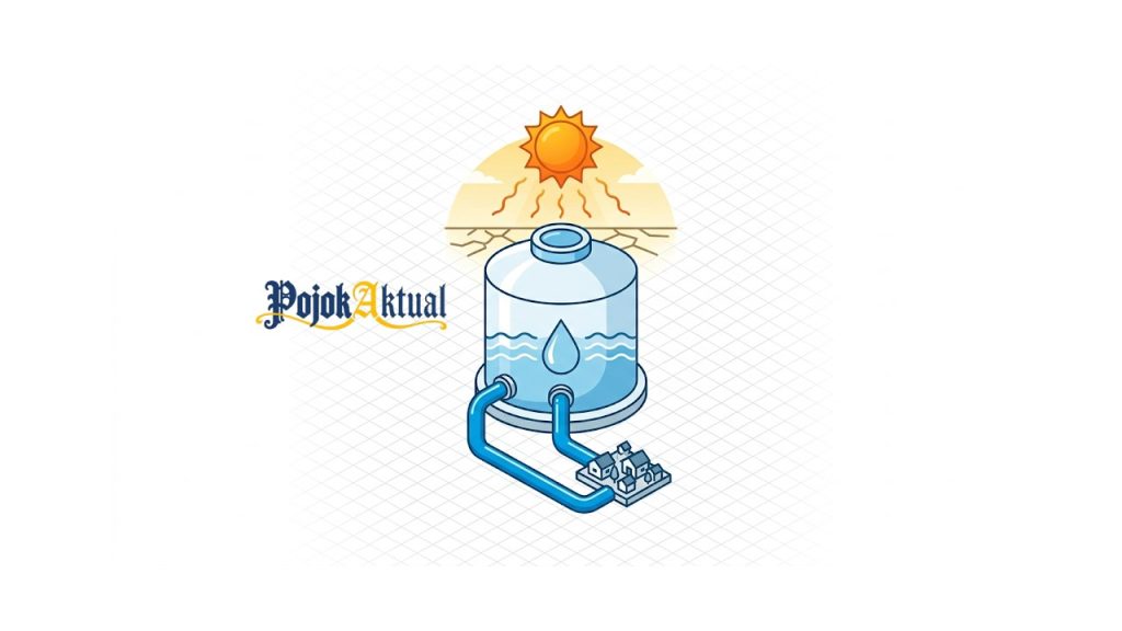 Petugas Perumdam Kutim memeriksa pompa air di kawasan hulu Kutai Timur