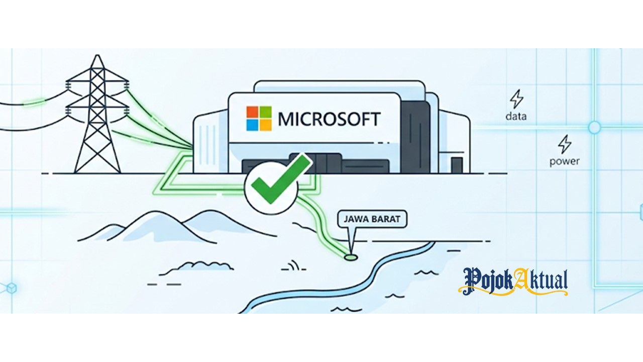 Infrastruktur jaringan listrik data center Microsoft di Jawa Barat